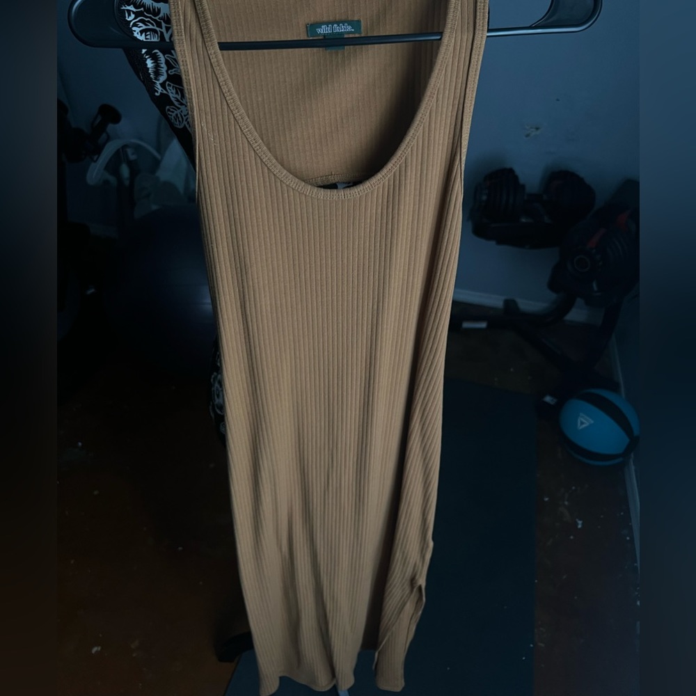 Wild Fable slit midi dress with open back